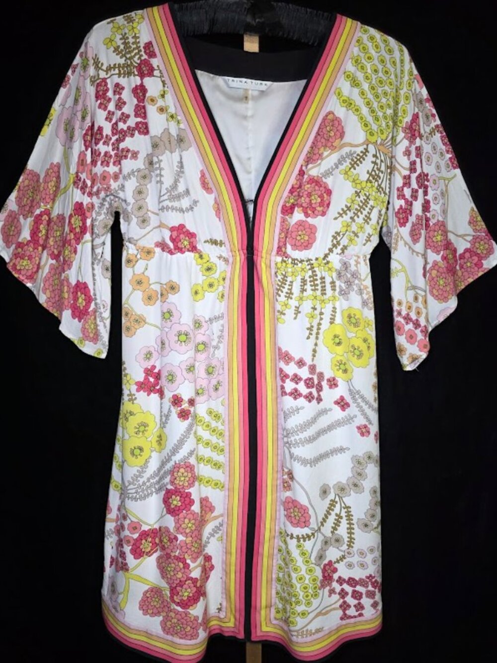 Trina Turk Tamarisk Floral Jersey Blouson Dress M